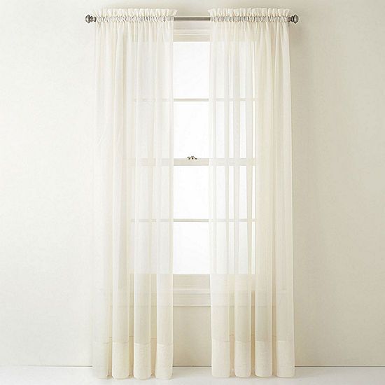 Home Expressions Lisette Sheer Rod-Pocket Single Curtain Panel | JCPenney