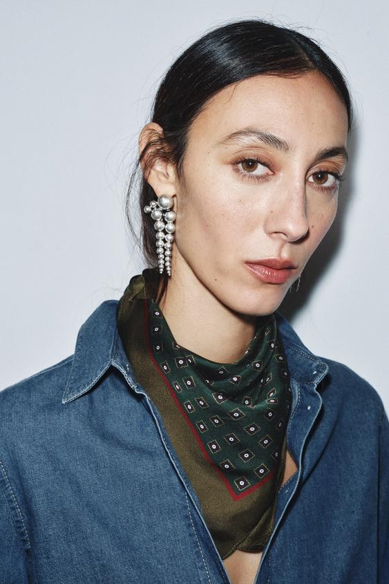 100% SILK PRINT SCARF | Zara US