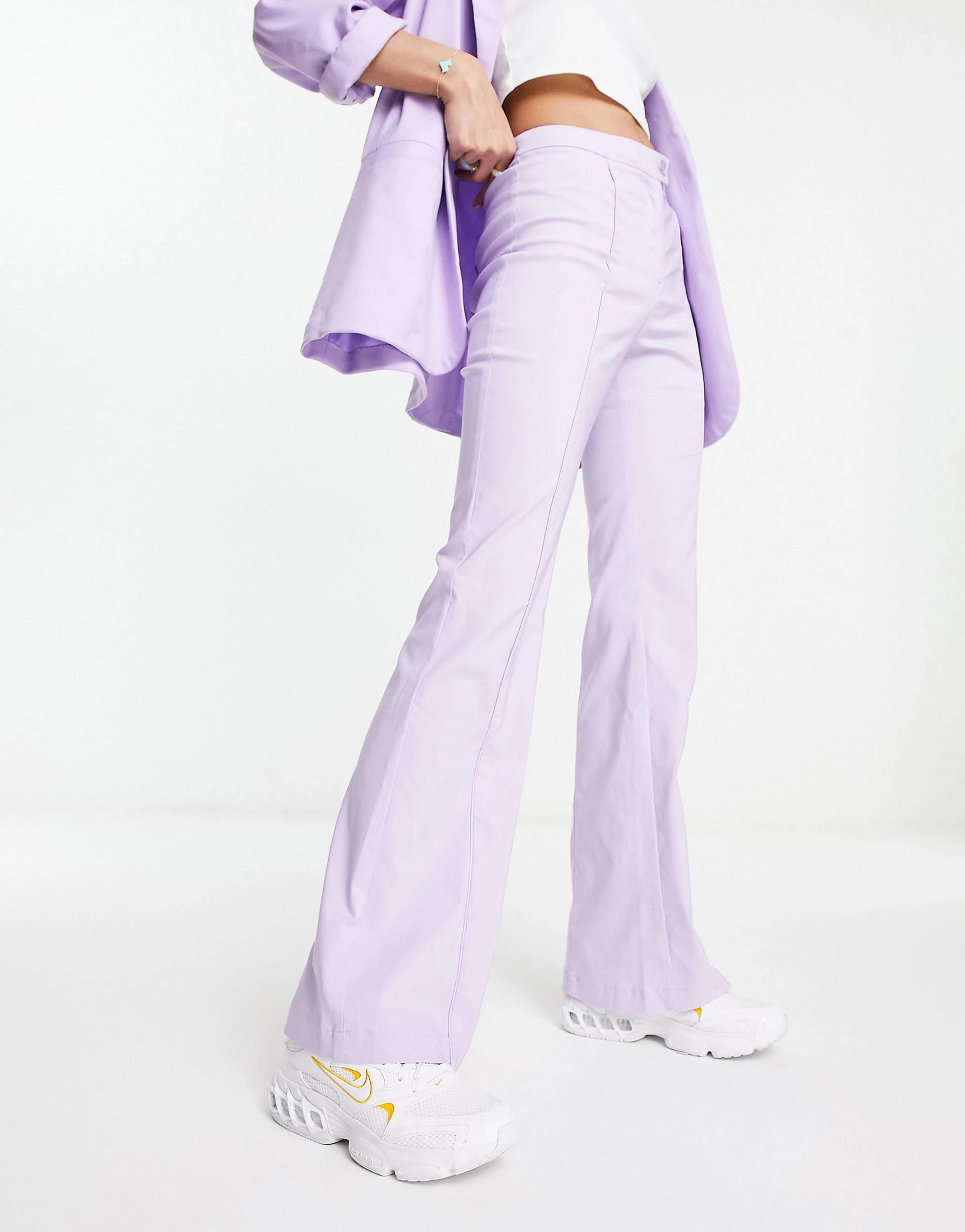COLLUSION bengaline flare pants in lilac - part of a set | ASOS (Global)