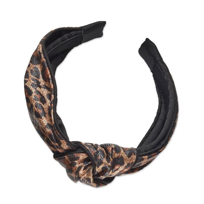Sincerely Jules by Scunci Knotted Cheetah Print Headband - 1ct | Target