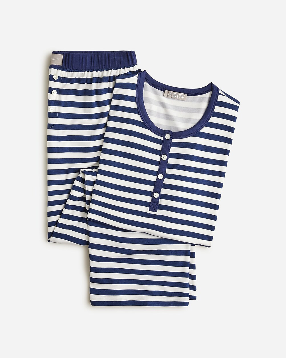 Dreamiest long-sleeve henley pajama set in stripe | J. Crew US