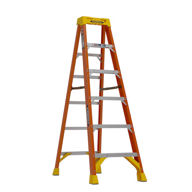 Werner NXT1A 6-ft Fiberglass Type 1a- 300-lb Load Capacity Step Ladder | Lowe's