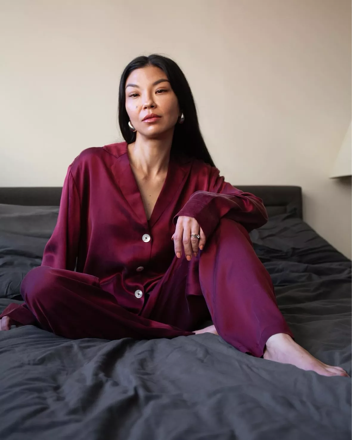 Lunya Long Sleeve Washable Silk Pajamas