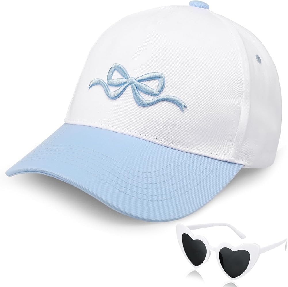 Chicingyou Last Toast on the Coast Bachelorette Blue Bow Bride Trucker Hat with Heart Sunglasses ... | Amazon (US)