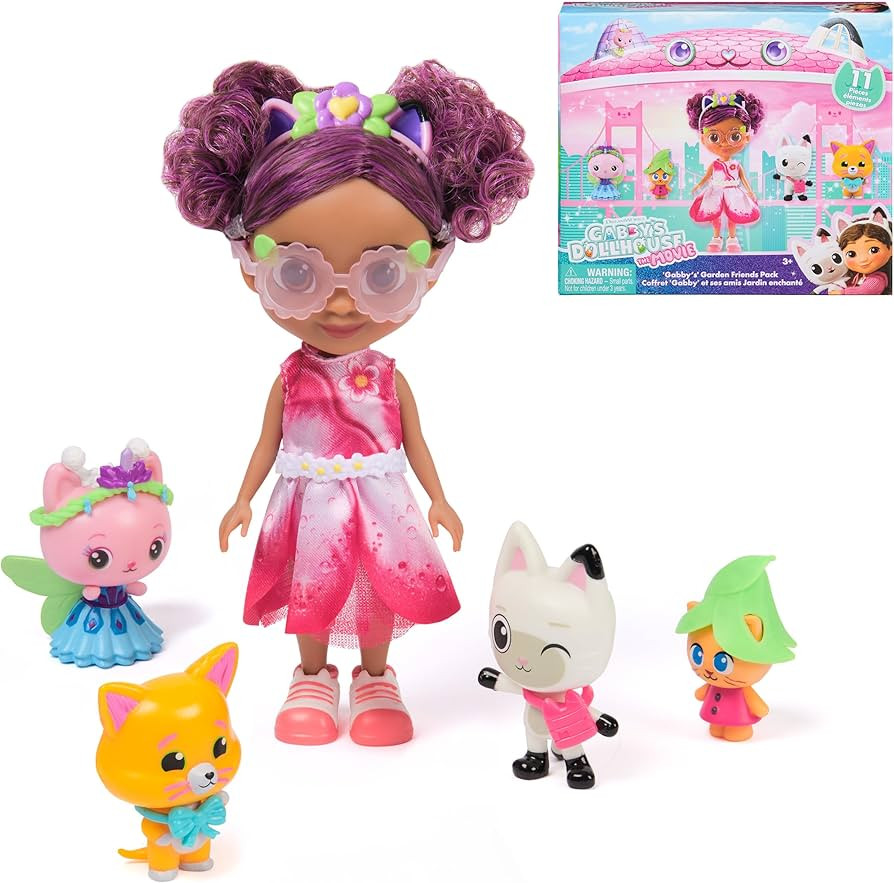 Gabby's Dollhouse: The Movie, Gabby's Garden Friends Pack with 6-Inch Gabby Doll, 4 Toy Figures &... | Amazon (US)