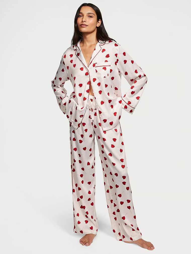 Satin Long Pajama Set - Sleep & Lingerie - Victoria's Secret | Victoria's Secret (US / CA )