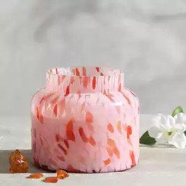 Habitat Pink Confetti Glass XL Candle - Jasmine & Amber | Habitat UK