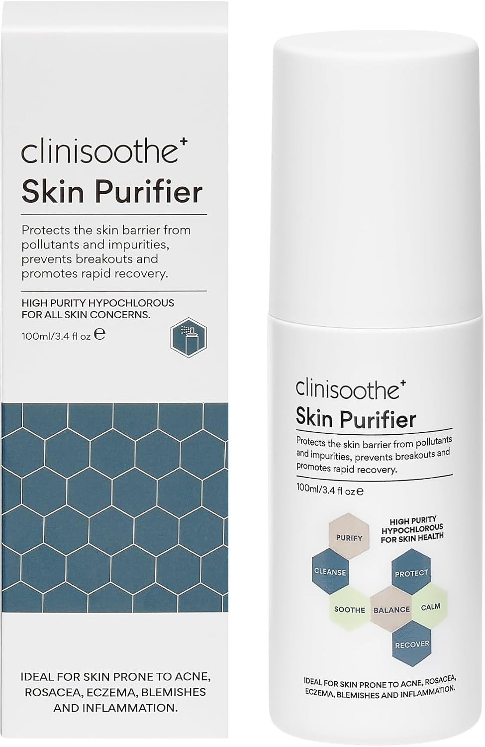 Clinisoothe Skin Purifier Hypochlorous Acid Spray Face Mist 100ml | Amazon (UK)