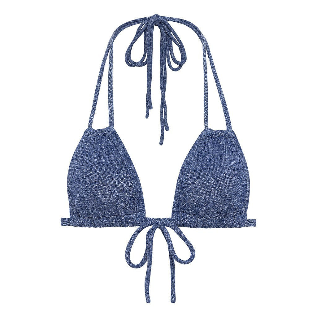 Sky Sparkle Euro Bow Bikini Top | Montce