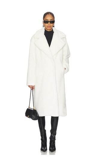 MORE TO COME Calliope Faux Fur Coat in White. - size L | Revolve Clothing (Global)
