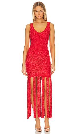 Tira Dress in Red Orange | Revolve Clothing (Global)