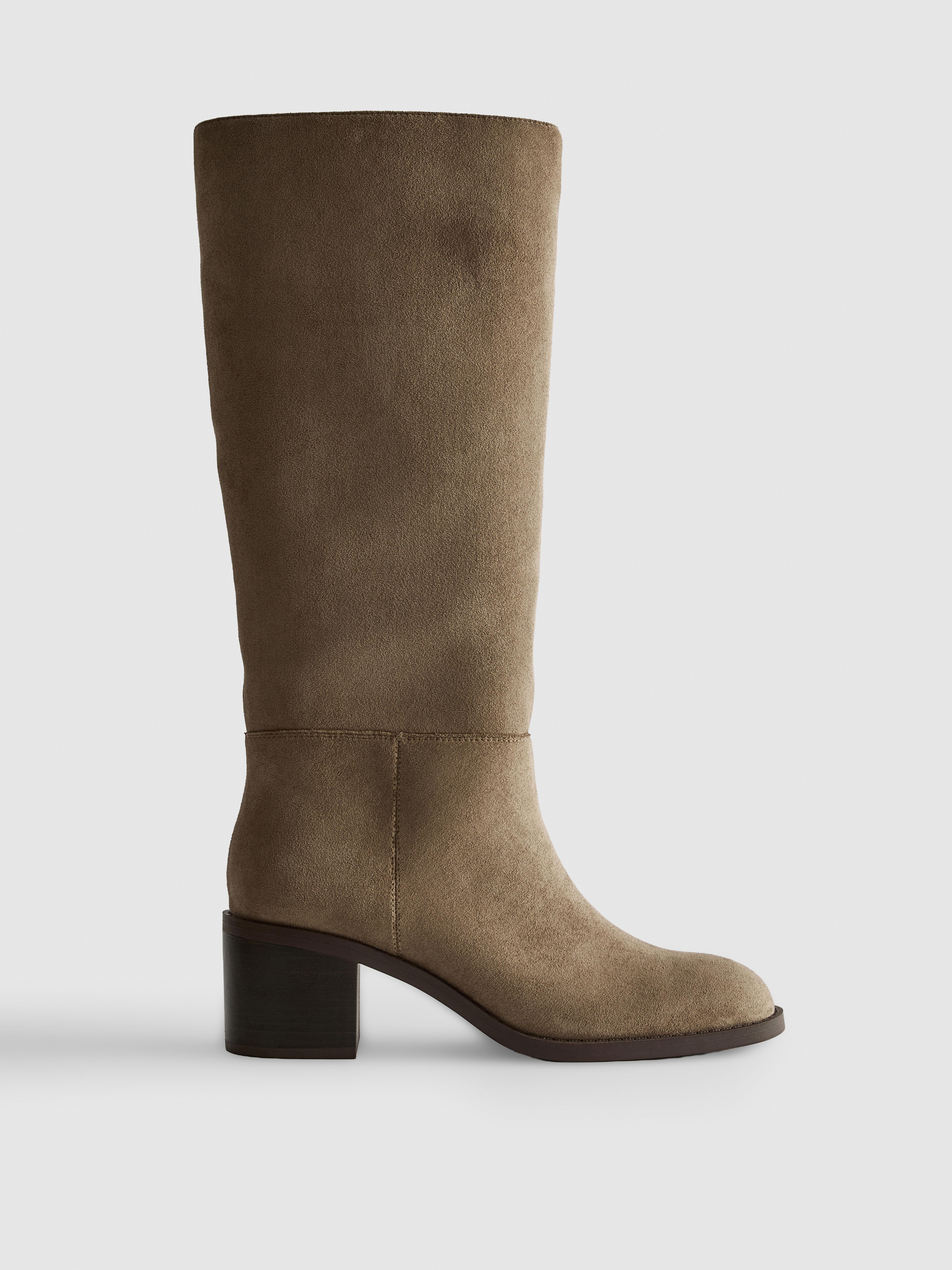 Faux Suede Knee High Boots | Primark UK