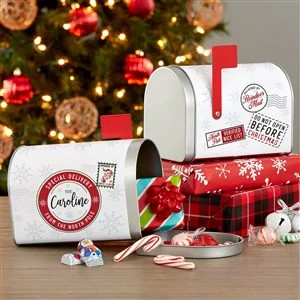 North Pole Delivery Personalized Christmas Metal Mailbox | Personalization Mall
