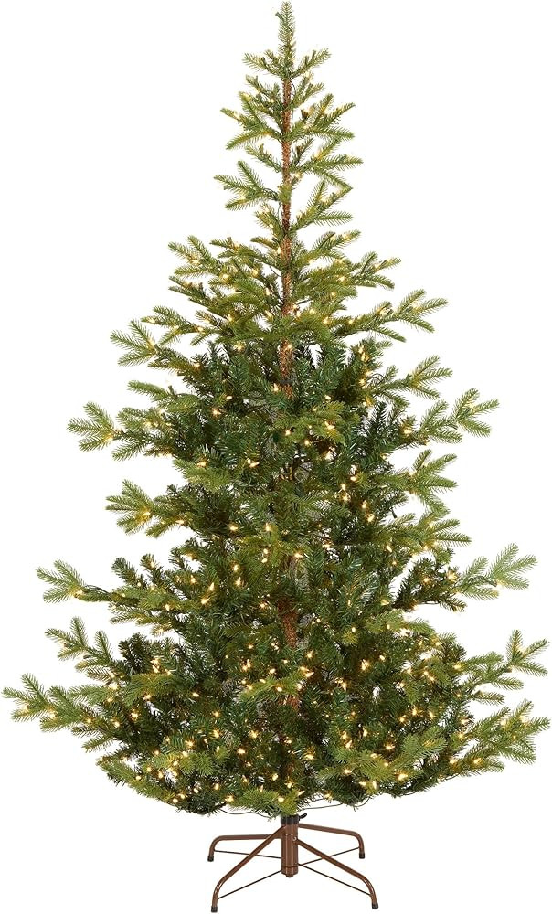 National Tree Company 6.5 ft Pre-Lit Norwegian Spruce Artificial Christmas Tree, 650 Clear Lights... | Amazon (US)