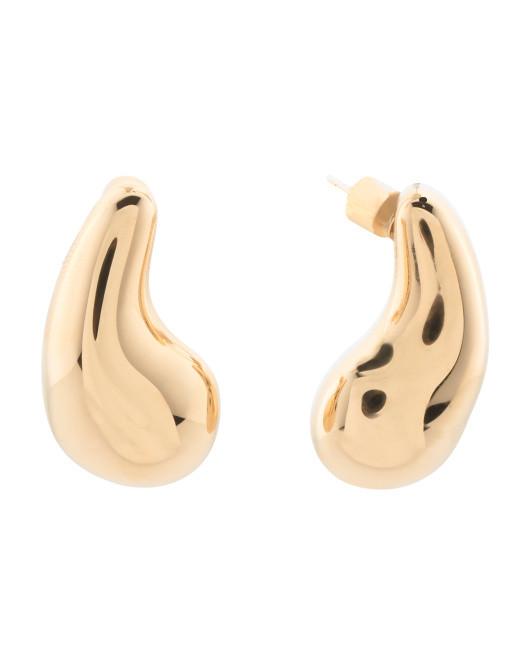 Made In Italy 14k Gold Bold Droplet Earrings | TJ Maxx