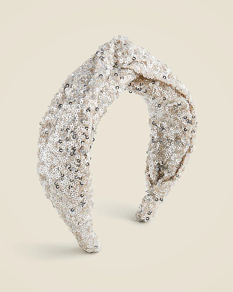 Girls' knot headband in sequins | J. Crew US