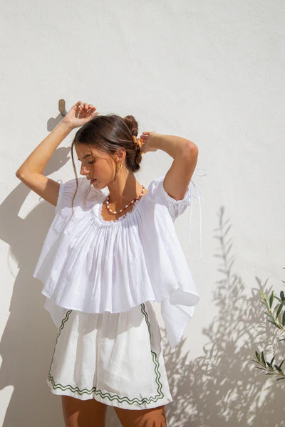 VRG GRL Harry Girl Smock Top // White | VRG Grl