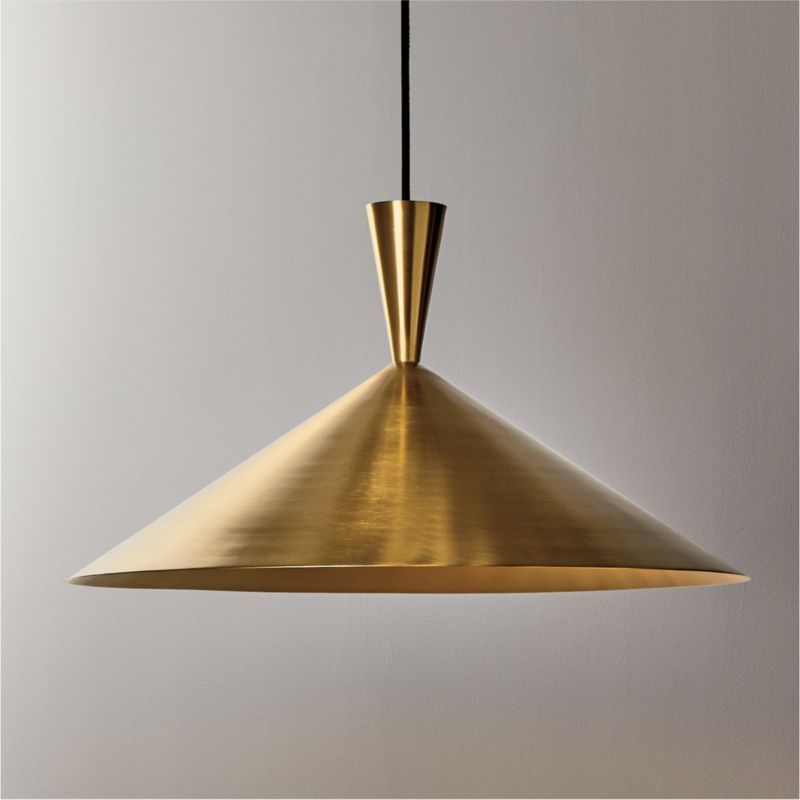 Exposior Brass Pendant Light Model 018 24.75" by Paul McCobb + Reviews | CB2 | CB2