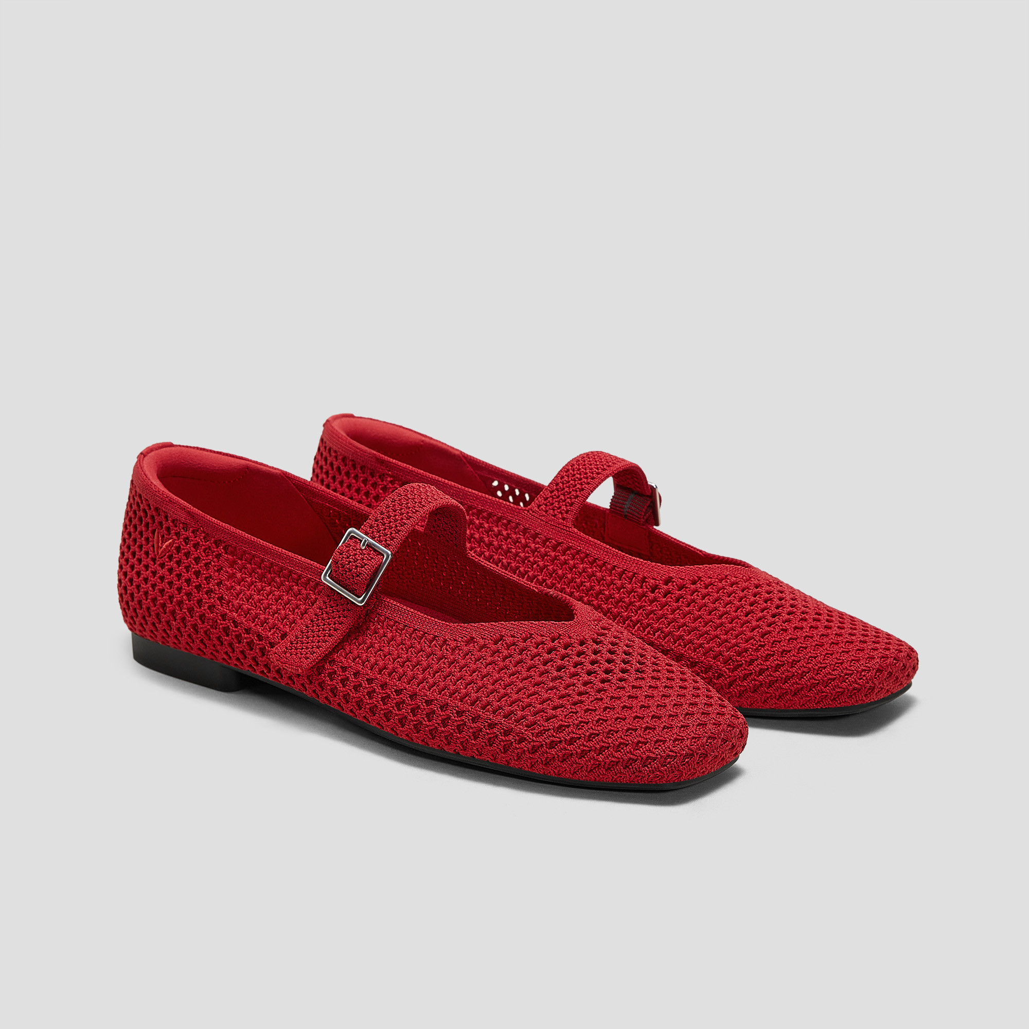 VIVAIA Square-Toe Mary-Jane (Margot Mary-Jane)|RUBY RED MESH|5.5-6 | VIVAIA