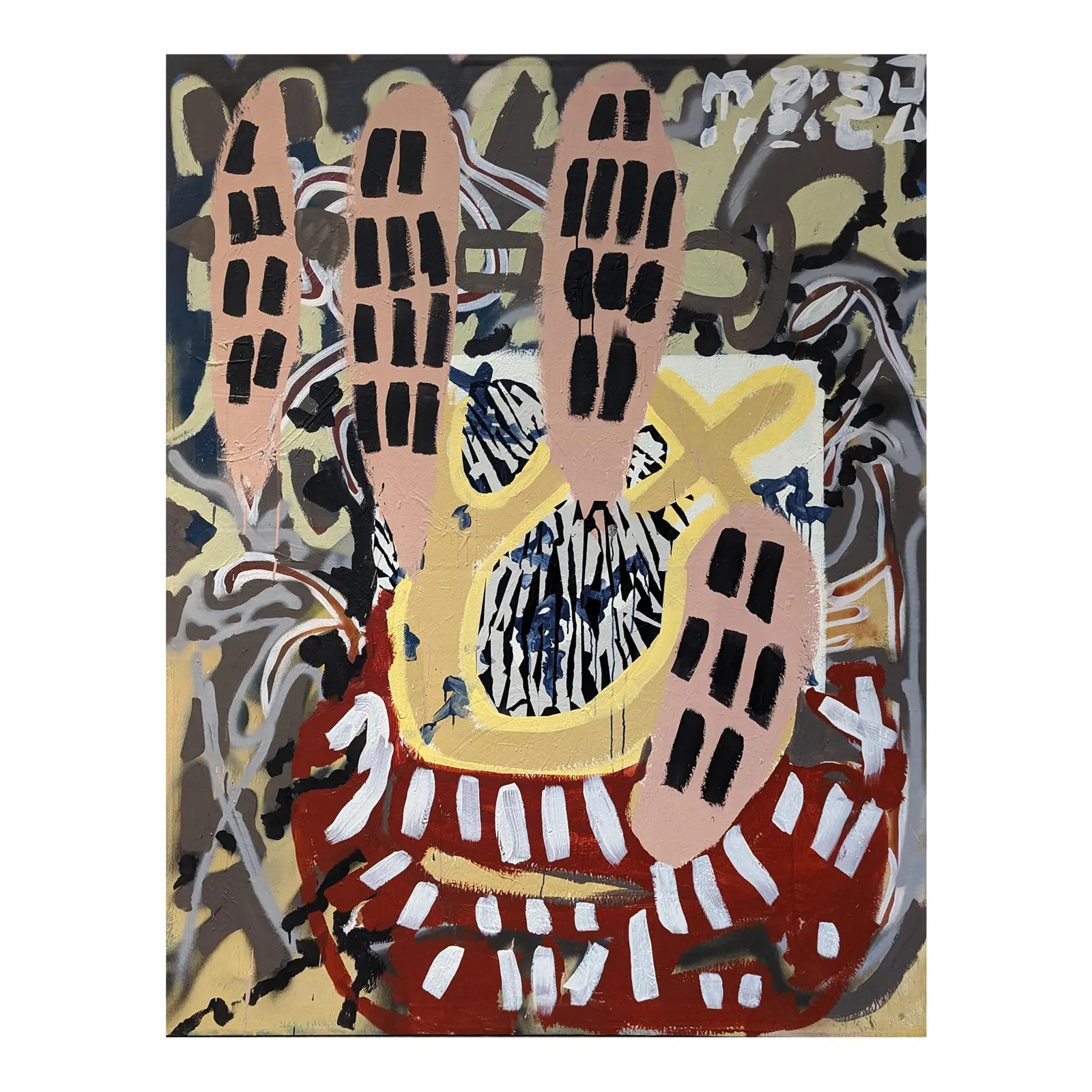 Large Contemporary Abstract Painting by Lionel Lamy | Chairish