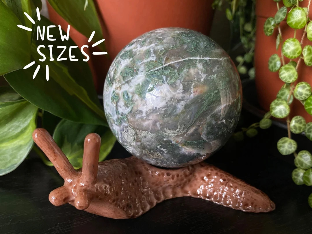Crystal Sphere Stand Snail Crystal Stand Home Decor Snail Lover Gift Hand Made Crystal Accessory ... | Etsy (US)