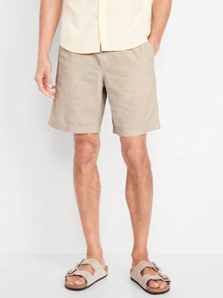 Linen-Blend Jogger Shorts -- 7-inch inseam | Old Navy (US)