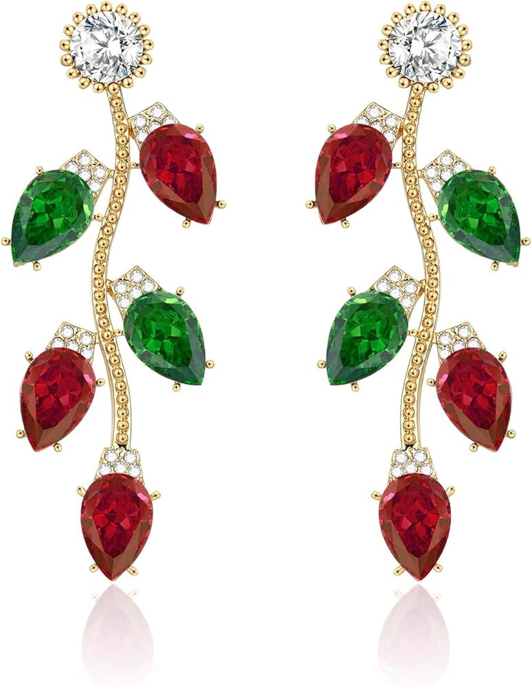 Christmas Earrings for Women Cute Reindeer Earrings Colorful Light Bulb Xmas Earrings Christmas T... | Amazon (US)