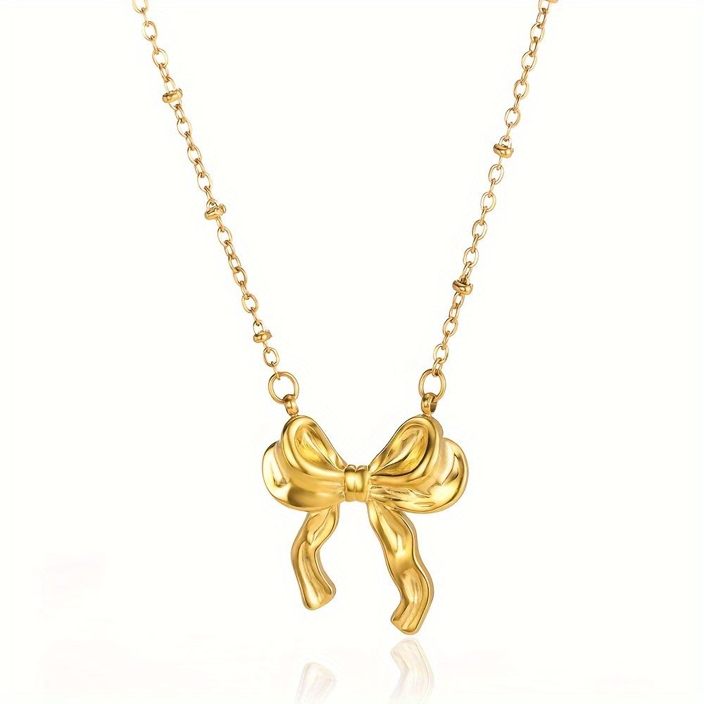 Elegant Classic 18k Golden Plated Butterfly Bow Pendant - Temu | Temu Affiliate Program