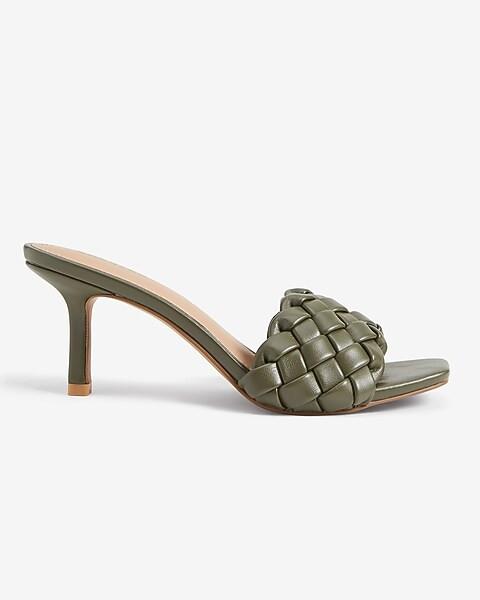 Quilted Slide Heeled Sandals | Express