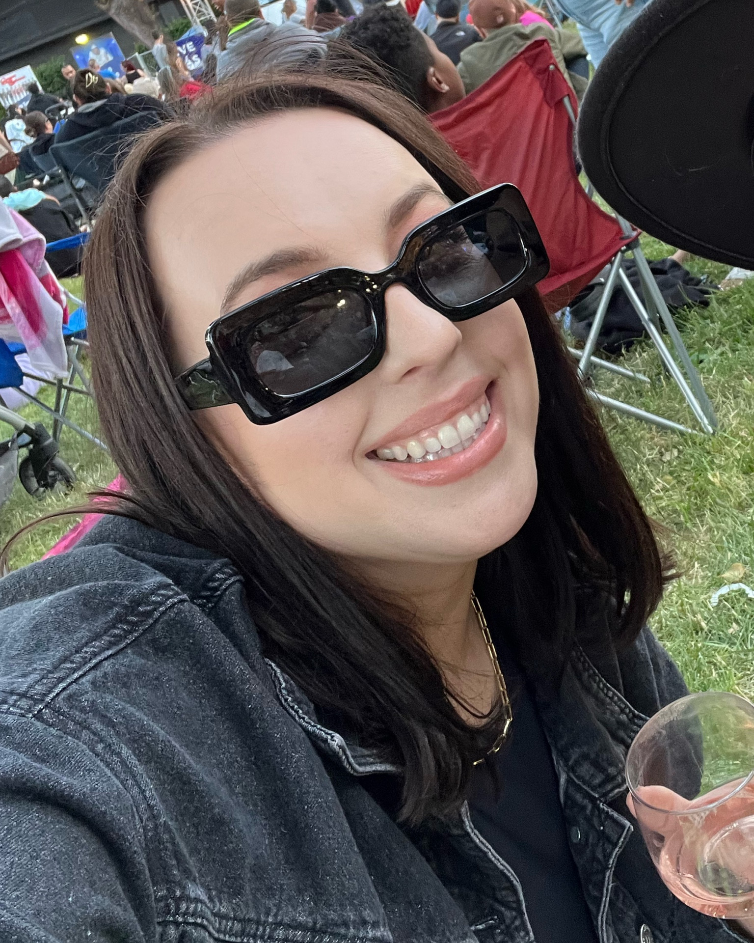 What I wore to the county fair  / black denim jacket / rectangle sunglasses / gold paper clip chain necklace / Amazon favorites / Amazon accessories 

#LTKSummerSales #LTKStyleTip #LTKFindsUnder50
