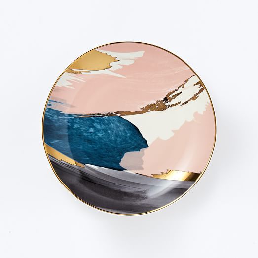 Abstract Brushstroke Salad Plate | West Elm (US)