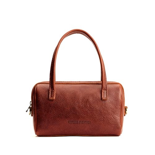 Portland Leather Goods Sloan Doctor Bag – Leather Purse with Adjustable & Removable Crossbody Strap & Zipper Closure – Handmade from the Finest Full-Grain Hides – Small, Nutmeg | Amazon (US)