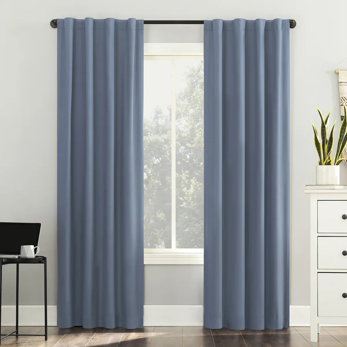 Cambell Wayfair Basics Thermal 100% Blackout Back Tab/Rod Pocket Curtain Panel | Wayfair North America