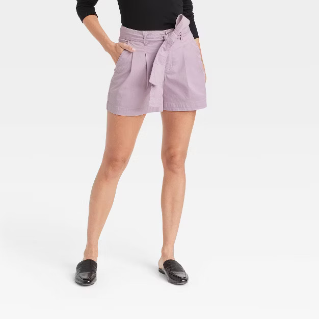 Women's High-Rise Pleat Front Shorts - A New Day™ | Target