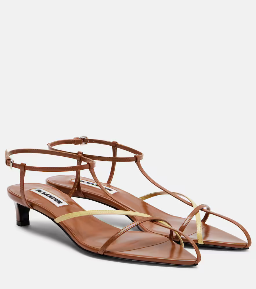 Jil Sander 35 leather sandals | Mytheresa (US/CA)