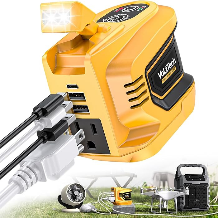 Real 200W Power Inverter Compatible with Dewalt 20V, VoLtTech Battery Inverter 20V to 110V-120V, ... | Amazon (US)