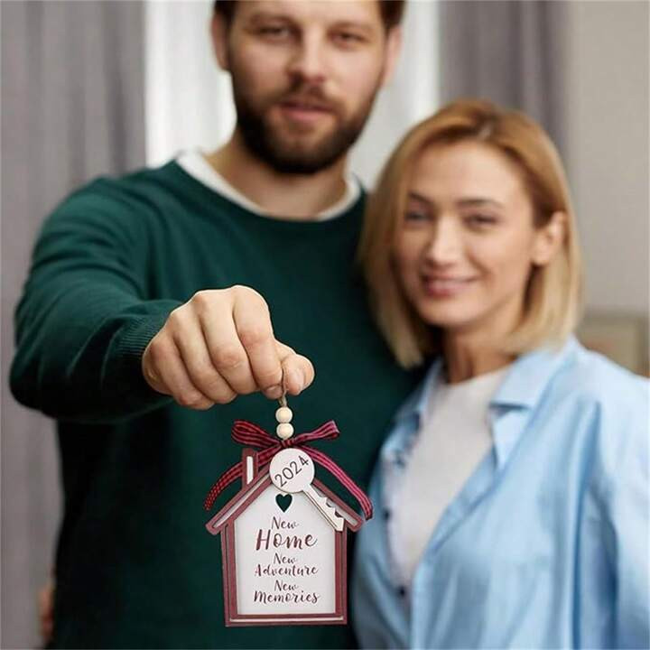 Trends2024 First Christmas In Our New Home Wooden Key Ornament – A Festive Decoration For Your ... | SHEIN
