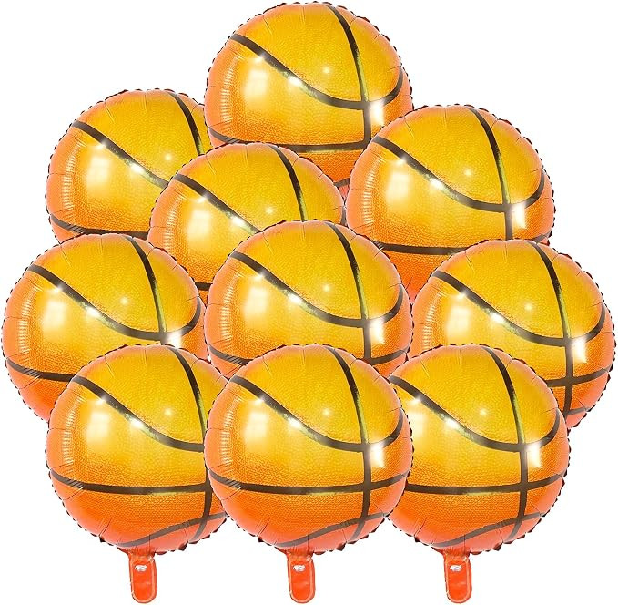 18 Inch Basketball Balloons Aluminum Foil Balloon Sport Party Basketball Theme Birthday Party Sup... | Amazon (US)