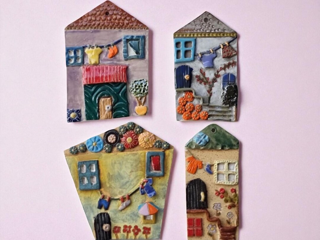 Handmade Ceramic Wall House – 20 Cm Whimsical Décor – Price per Piece - Etsy | Etsy (US)