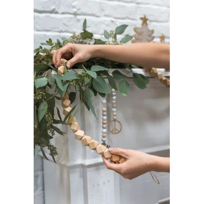 75.5" Wood Bead Garland | AllModern