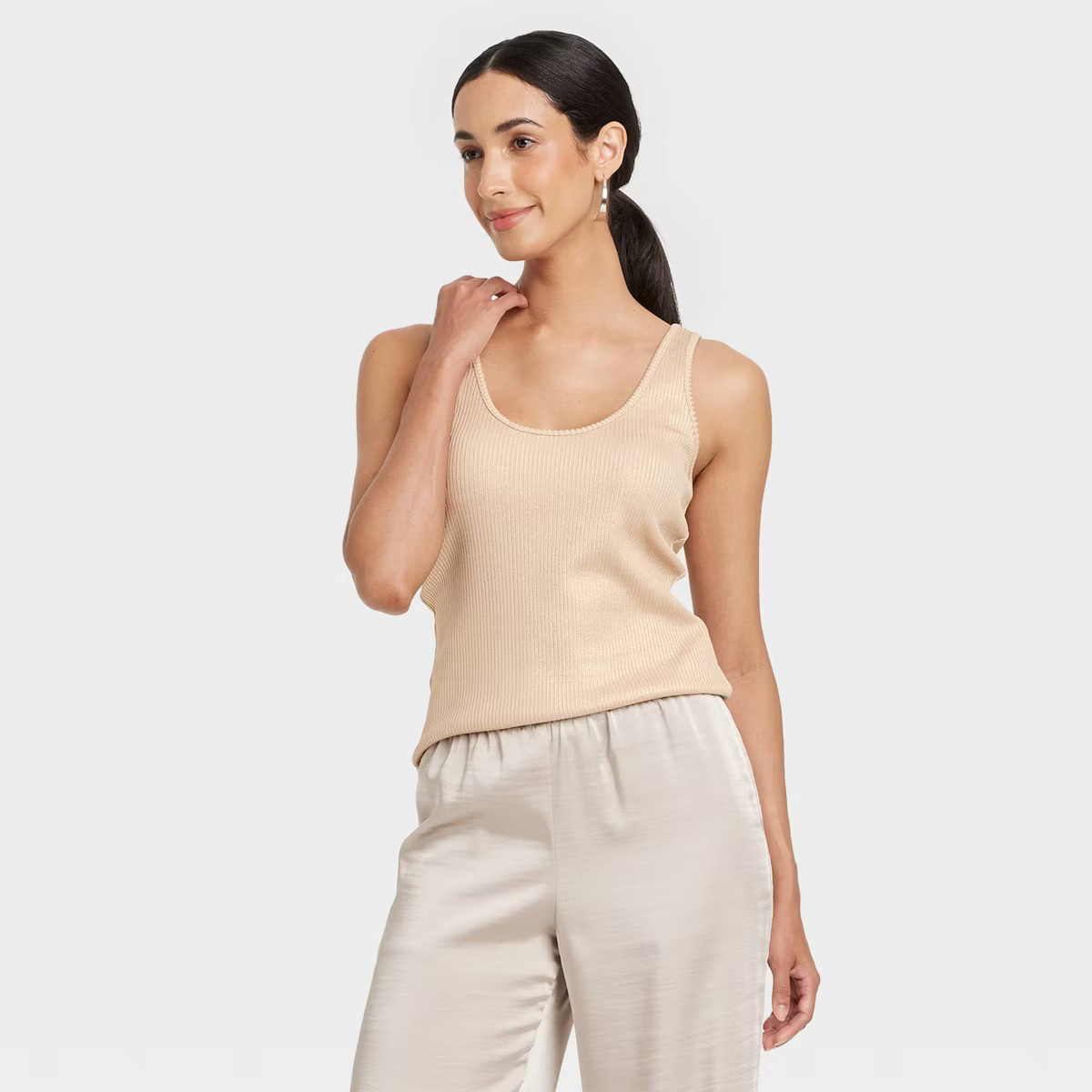 Women's Metallic Tank Top - A New Day™ | Target