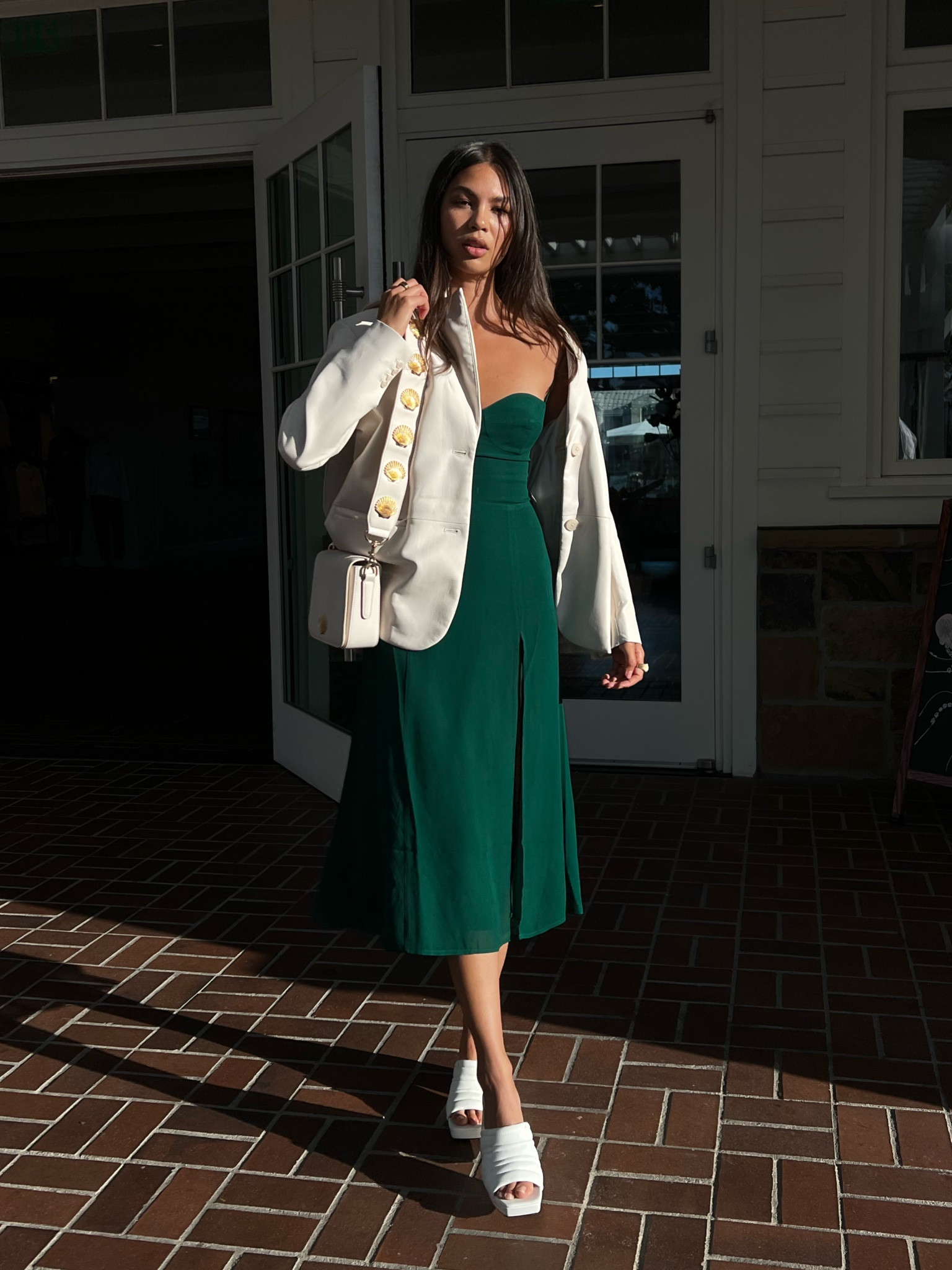 rehearsal dinner. I love wearing white with color  

#LTKwedding #LTKstyletip