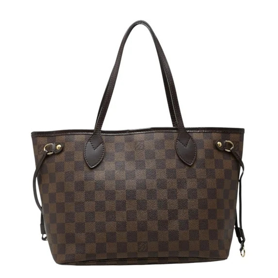 Pre-Owned Louis Vuitton Damier Neverfull PM Tote Bag Handbag N41359 Brown Leather Women's LOUIS..... | Walmart (US)