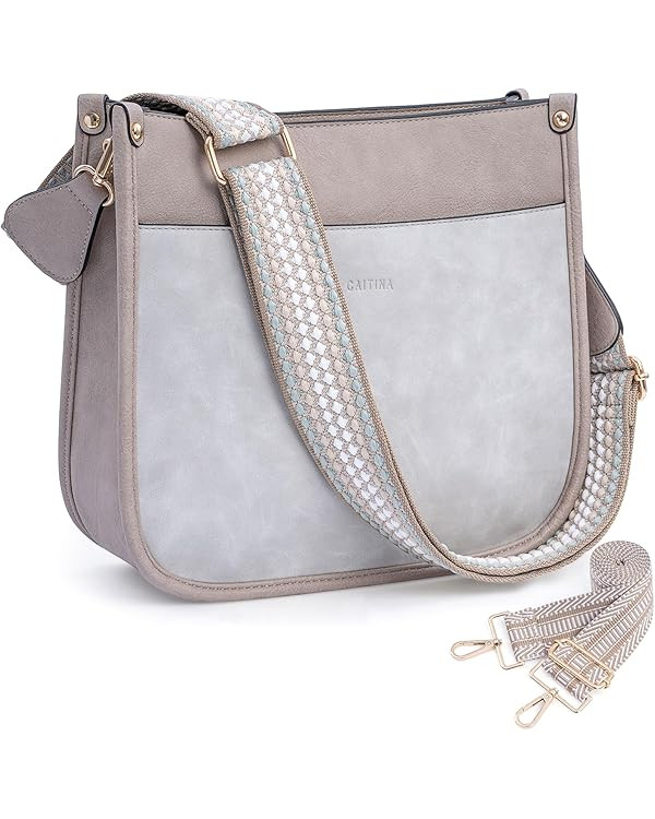 Crossbody Bag Women Vegan Leather Hobo Handbag Trendy Crossbody Shoulder Bag Purses For Women wit... | Amazon (US)