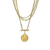 Coin Necklace,Layered Necklace,Multi Strand,Layering Necklace,Layering Necklace Set,Necklace,Gold Ne | Amazon (US)