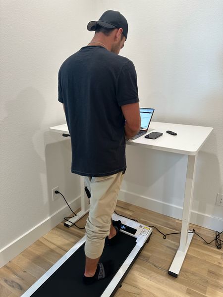 Standup waking desk, waking pad work from home 

#LTKhome #LTKfitness