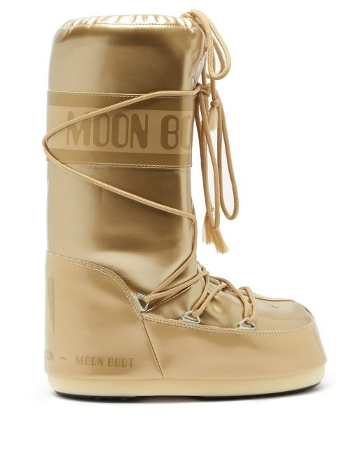 Moon Boot - Tecnica Tall Snow Boots - Womens - Gold | Matches (US)