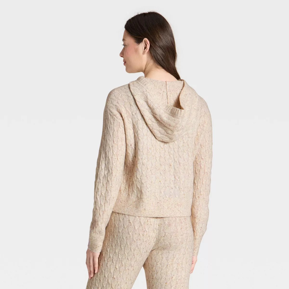 Women's Cashfeel Cable Knit Hooded Pullover Sweater - Auden™ | Target