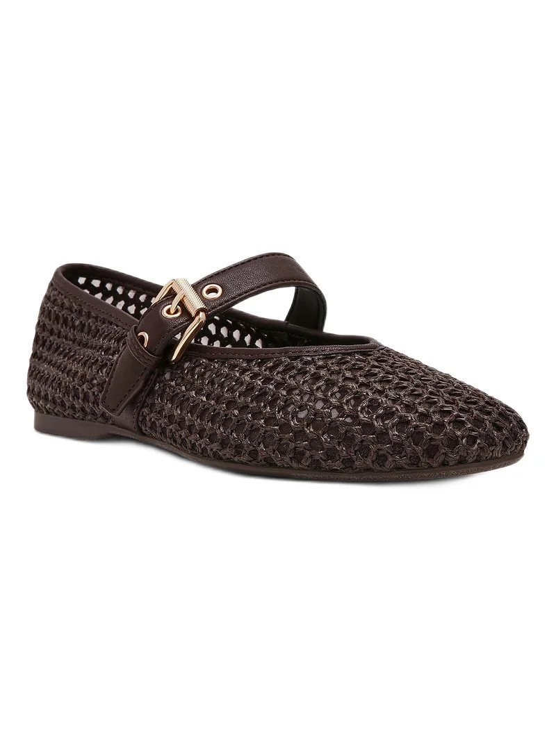 DV Dolce Vita Women's Mulaney Woven Mary Jane Flat | Walmart (US)