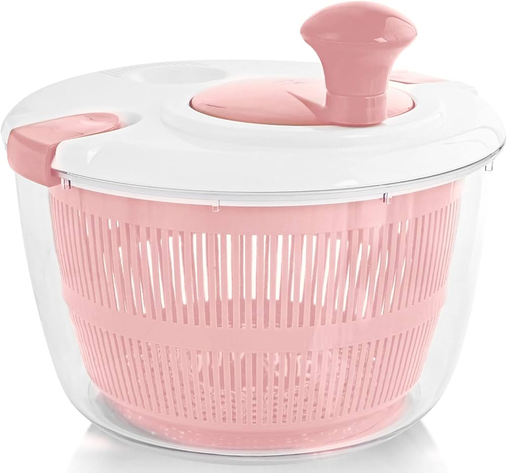 Zulay Kitchen Salad Spinner Large 5L Capacity - Manual Lettuce Spinner With Secure Lid Lock & Rot... | Amazon (US)